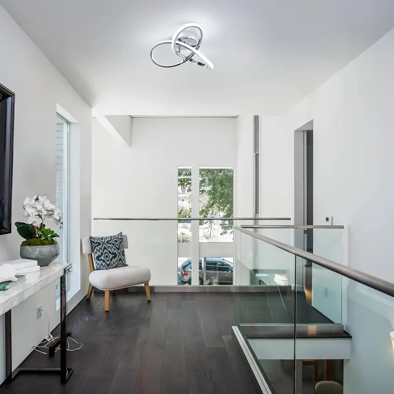 Lámpara Techo LED Espiral Moderna - 3 Colores Ajustables Aluminio