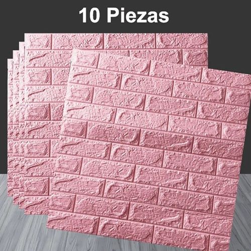 Azulejos Pared Autoadhesivos 3D 10pcs - Impermeables Efecto Ladrillo 70x77