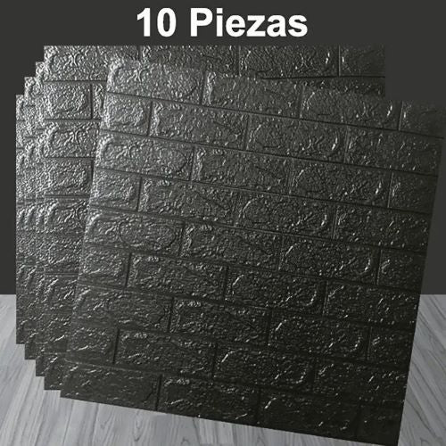 Azulejos Pared Autoadhesivos 3D 10pcs - Impermeables Efecto Ladrillo 70x77