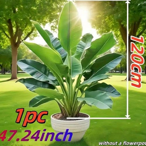 Plátano Tropical Artificial Extra Grande 120cm - Decoración Hogar y Oficina