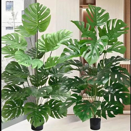 Set de 2 Plantas Artificiales Tropicales Grandes 84cm - Decoración Hogar y Oficina