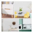 Papel Tapiz Raya Blanco 3d Cocina Adhesivos Pared 10mx45cm.