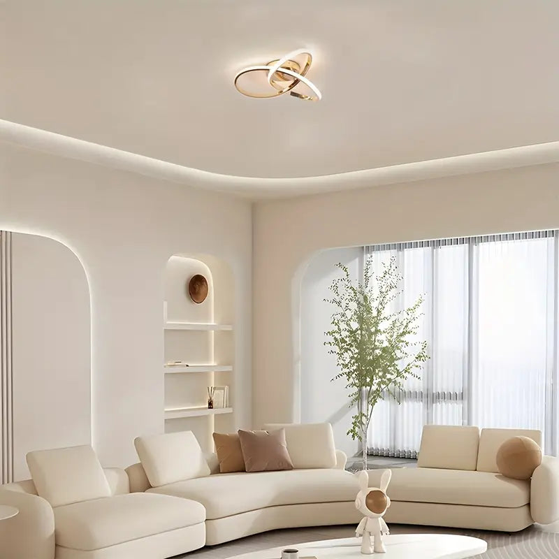 Lámpara Techo LED Espiral Moderna - 3 Colores Ajustables Aluminio