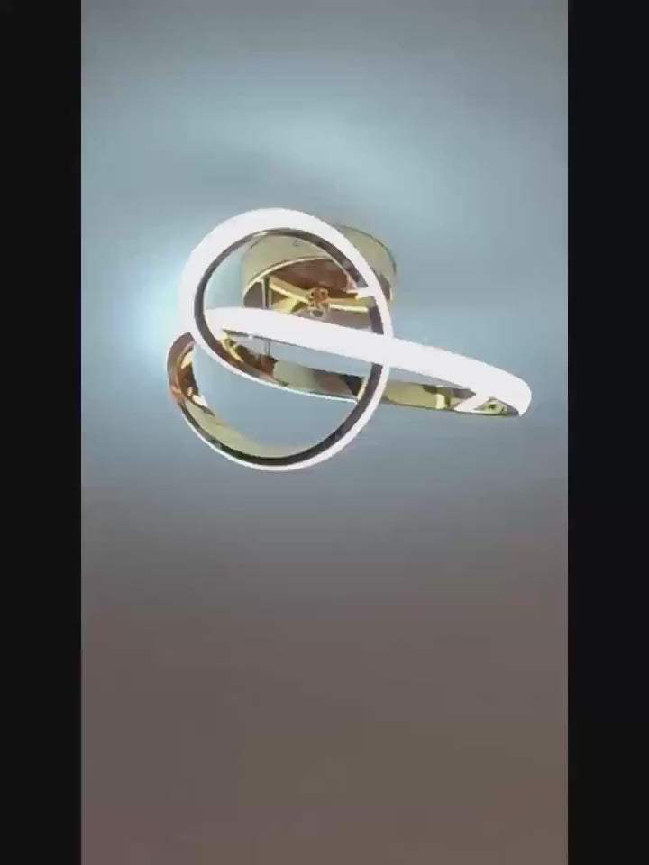 Lámpara Techo LED Espiral Moderna - 3 Colores Ajustables Aluminio