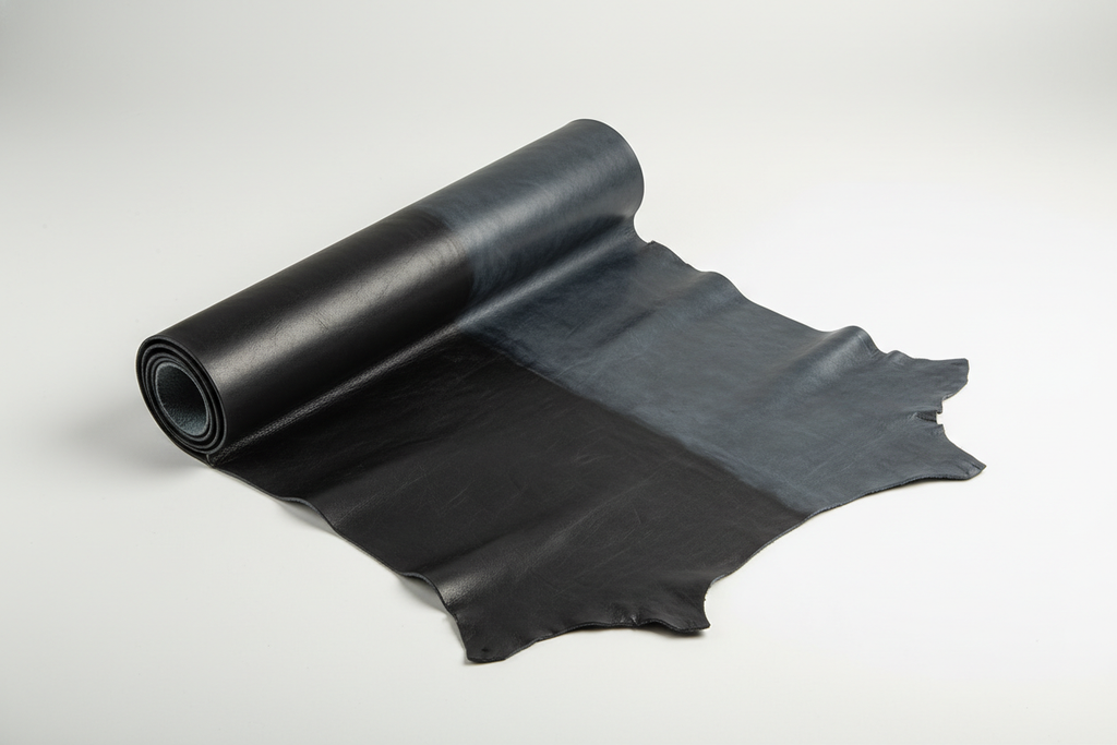 rollo de cuero color neggro gris 